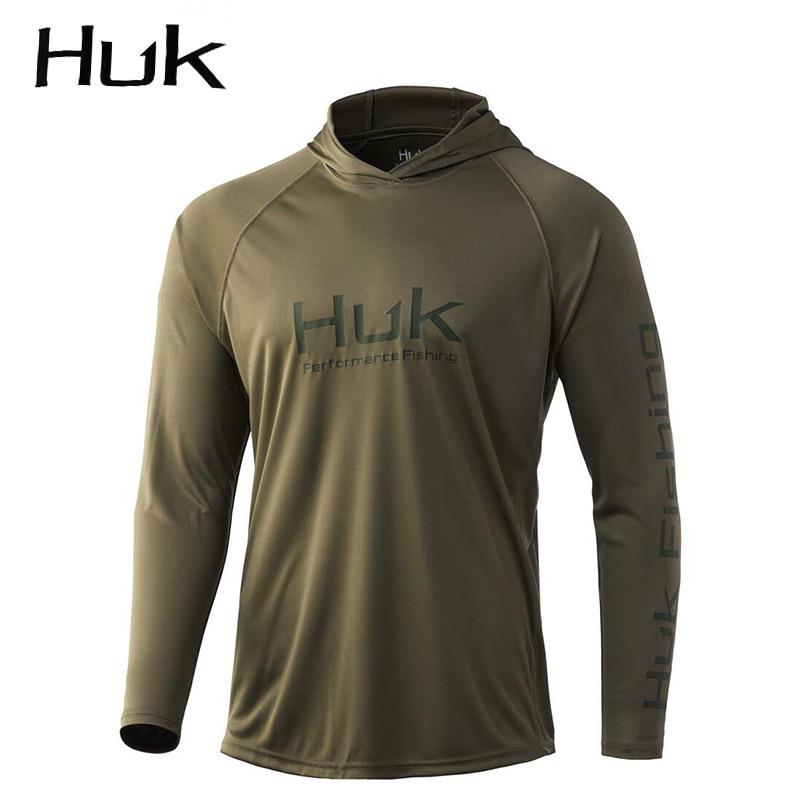 Take One HUK Heren UPF 50+ Lichtgewicht IJszijde Met Capuchon Lange Mouwen Visshirt 6XL