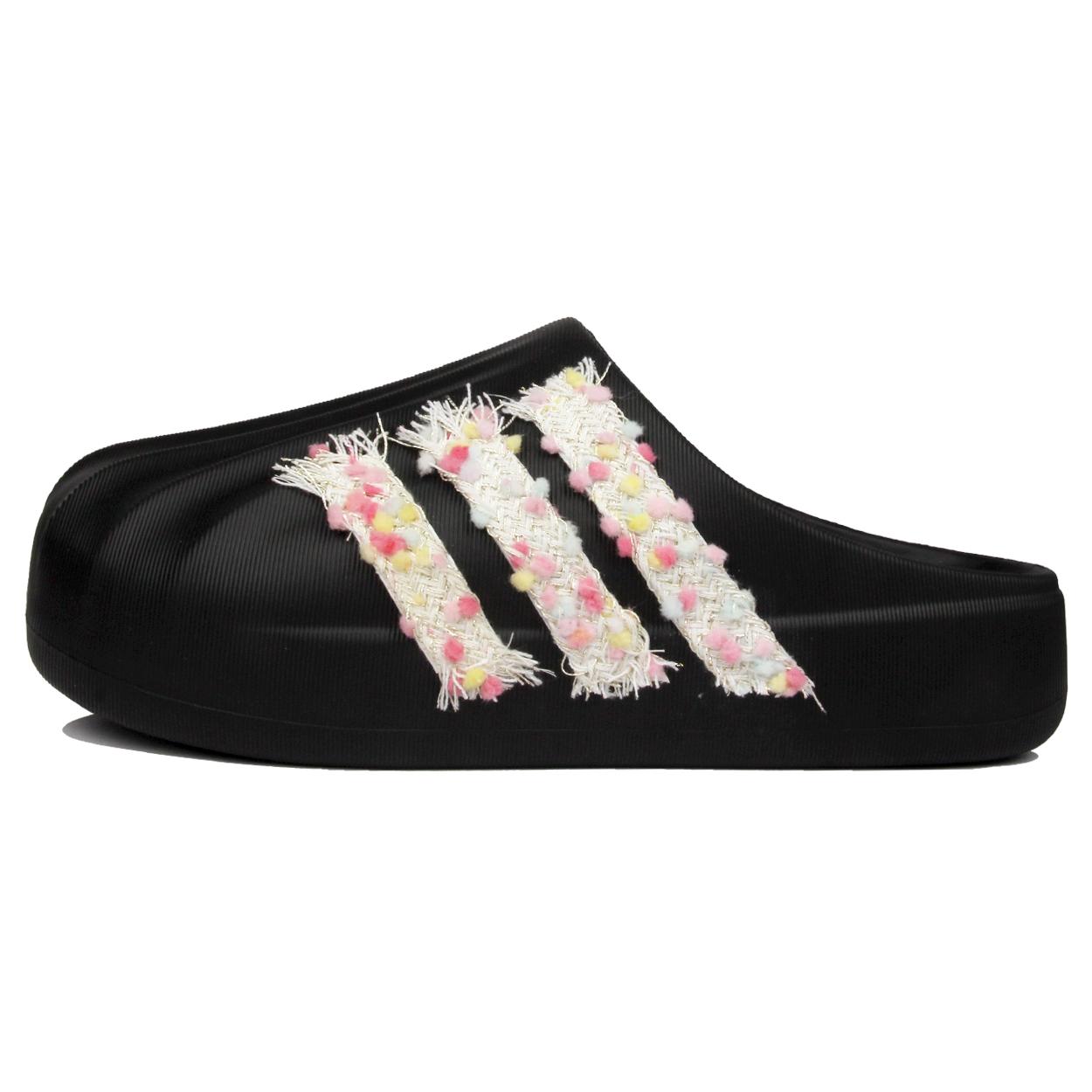 Adidas Originals AdiFOM SUPERSTAR MULE Abrasion Resistant Closed Toe Slippers Unisex Black Pink IG8277(TeamJ-) 37