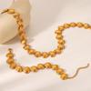 Stainless steel shell chain necklace bracelet, Ins style ocean fan shell titanium steel clavicle chain