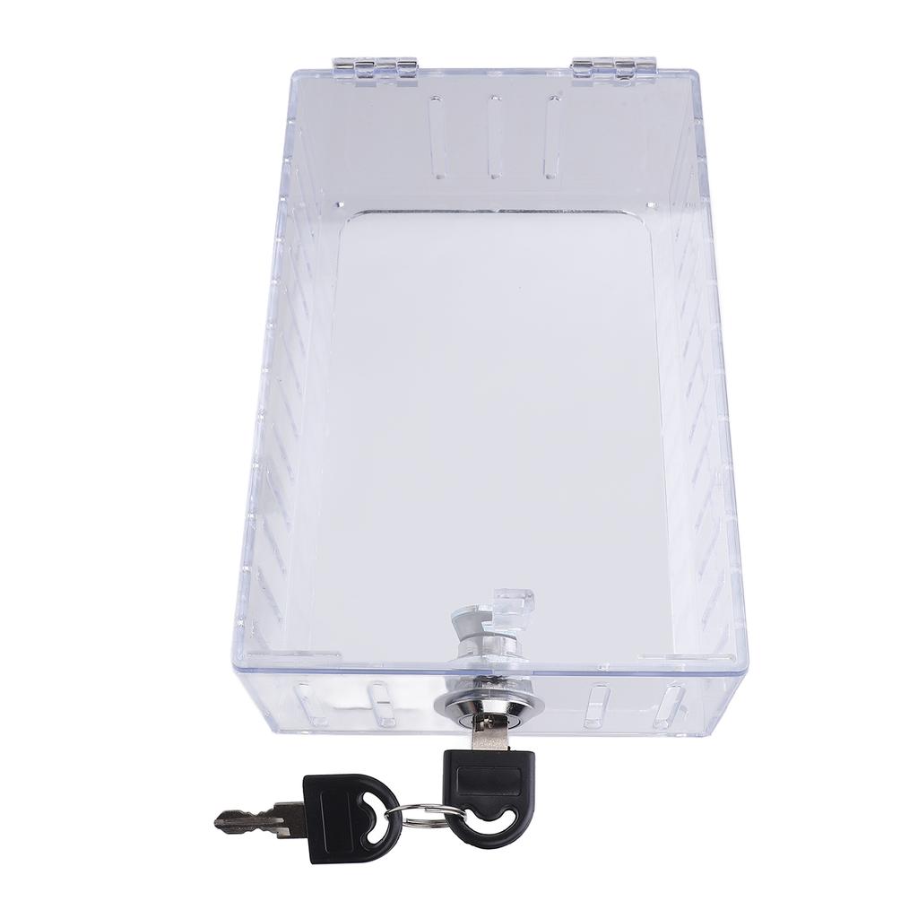Clear Thermostat Lock Box with Key Maintaining Temperature Precise High Visible Universal Fit Thermostat Cover Guard