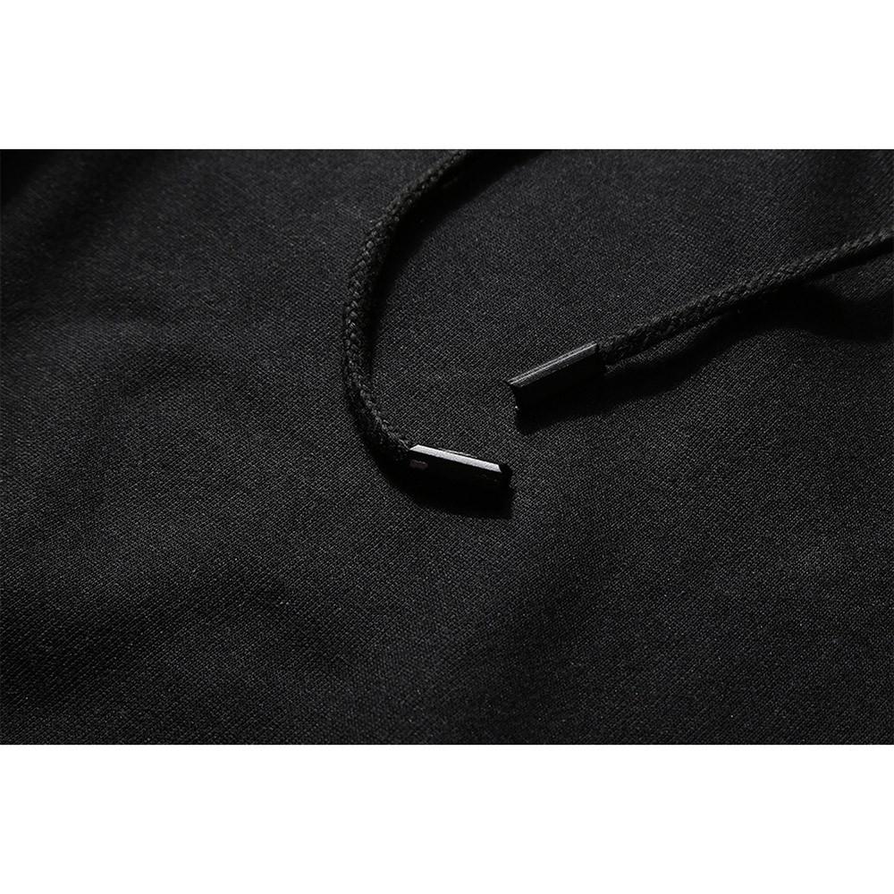Men's  Casual Solid Hip  Loose Fit Fleece Long Sleeve Hoodie Top Blouse