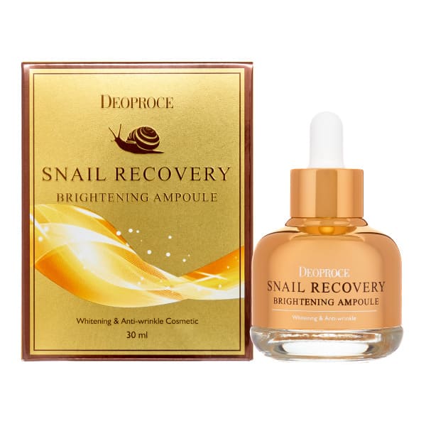 

Сыворотка для лица Корея восстанавливающая с муцином улитки DEOPROCE SNAIL RECOVERY AMPOULE 30мл