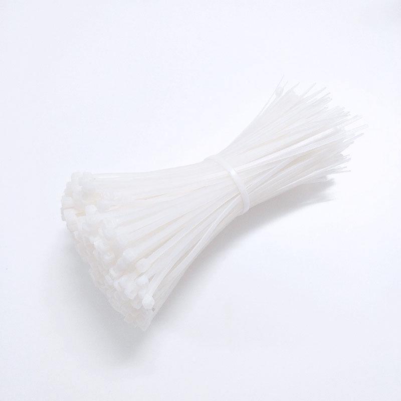 Nylon Self-Locking Cable Ties Assortment: Sizes 3*100, 4*150, 8*200, 250, 300, 5*350, 400 - Plastic Bundling Ties.