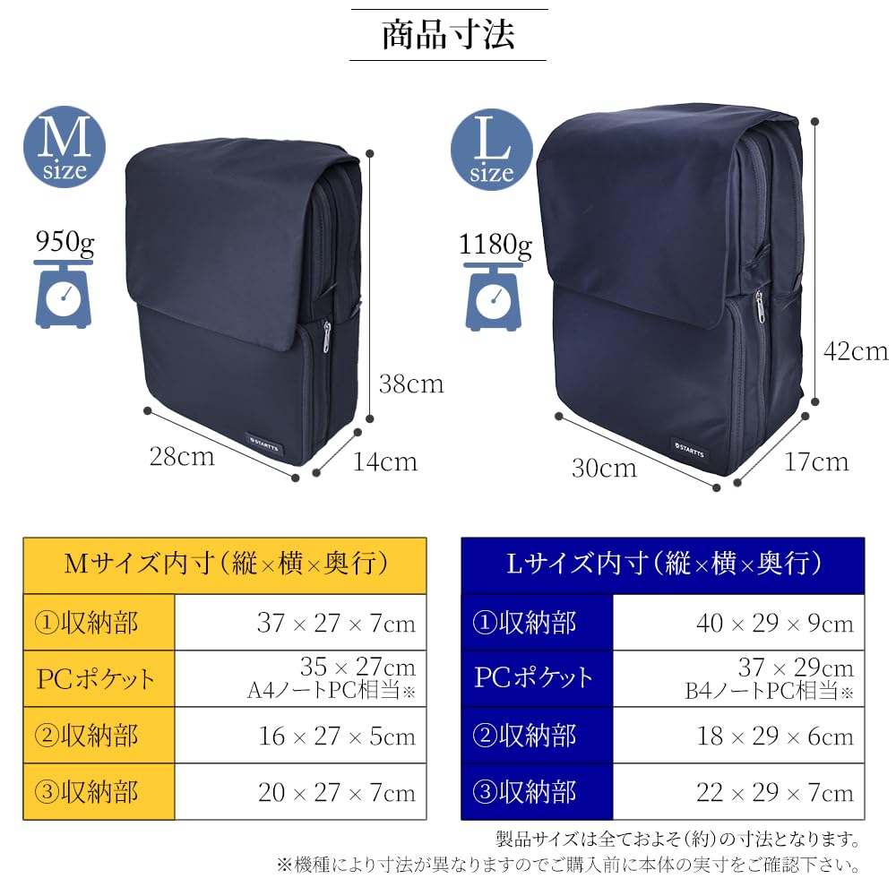 [STARTTS] RAIN-Force Waterproof and Water-Repellent Business Backpack with Storage and Organization (Size L)