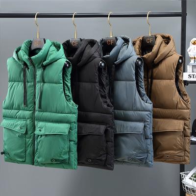 Herren Winter Winddichte Ärmellose Jacke Parkas Damen Ärmellose Jacke Herren Lässig Dick Warm Abnehmbare Weste