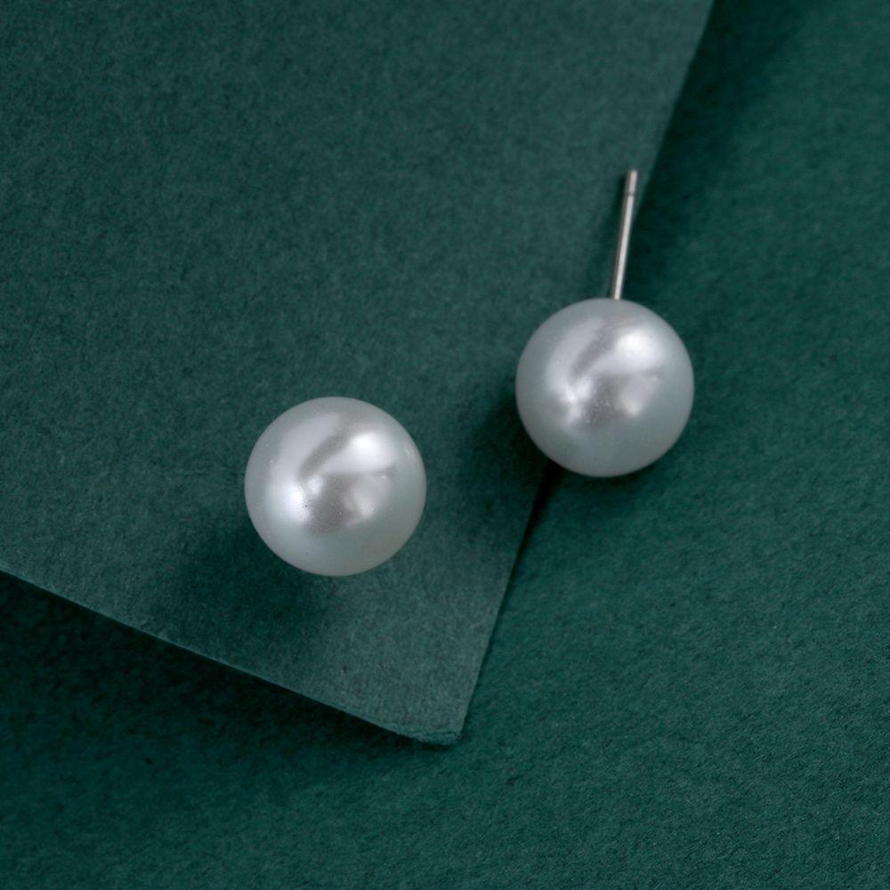 5Pairs/10Pairs/12Pairs Party Jewelry Wedding Engagement Round Shape Pearl Earrings Elegant Ear Stud