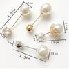 Trendy Lapel Pin Scarf Pearl Beaded Coat Shawl Pin Brooch Pins Brooches Fashion Accessories Jewelry
