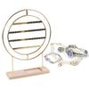 Modern Farmhouse Earring Display Stand With Wood Base Metal Frame Jewelry Organizers For Home Store Wedding Gift