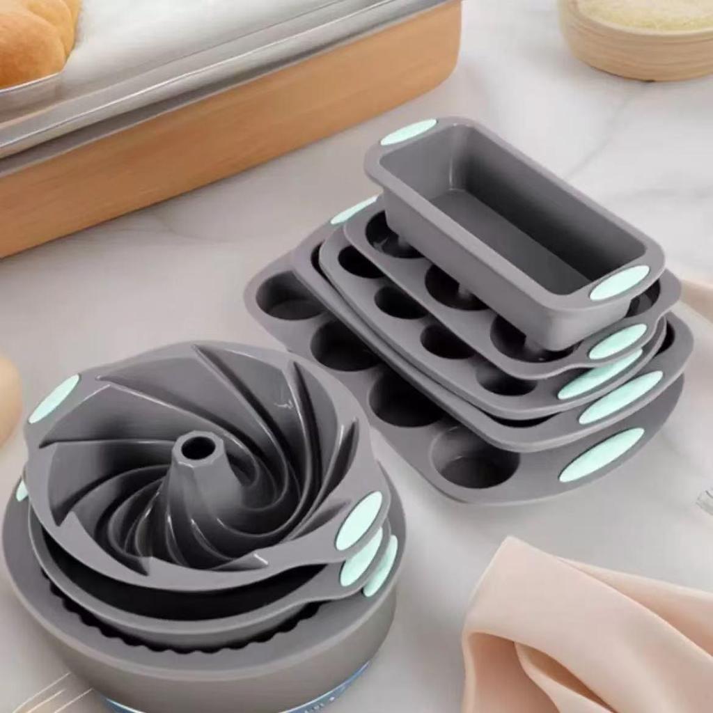 High-Temperature Resistant Silicone Cake Mold – Easy Release for Chiffon, Toast, Cookie, and Muffin Baking