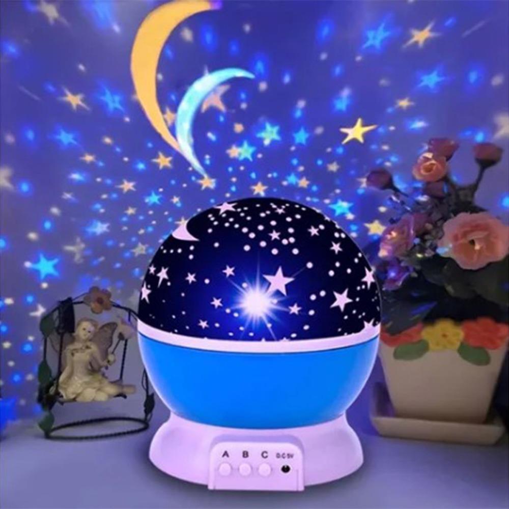 12 Light Color Star Projector Night Light 360 Degree Rotation Star Night Light Relaxation синий