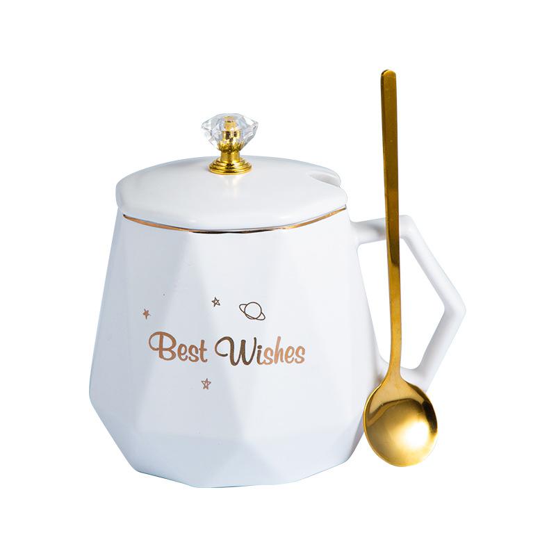 Thermostat Coaster Gift Ceramic Mug Wedding Souvenir Cup Event Water Cup with Lid