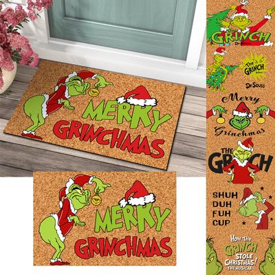 Ön Kapı İçin Noel Kapı Mat Açık Hoş Geldiniz Mat, Giriş Yolu Noel Halısı, 23.7X 15.9 İnç Komik Kapı Paspasları, Ev İçin Kaymaz Halı Süslemeleri