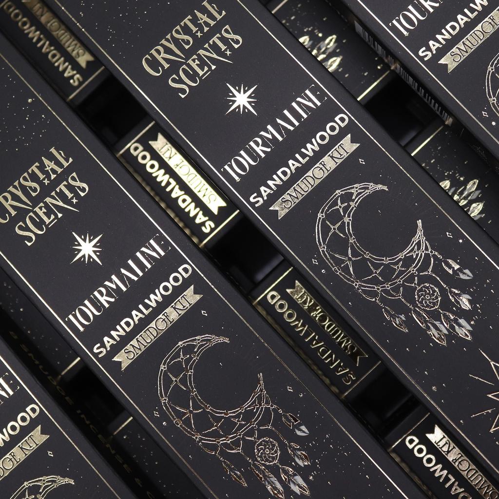 6x Tourmaline Crystal Scents Smudge Incense – Sandalwood