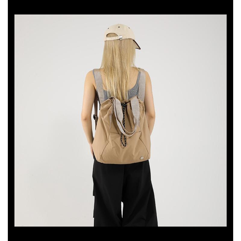 1 Stück Zugband Nylon Tragetasche Konvertierbar Leichter Rucksack Lässig Reise Fitnessstudio Sport Schultertasche