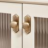 Nordic Brass Cabinet Pull Gold Round Cabinet Door Handle Retro Wardrobe Pulls  Kitchen Cupboard
