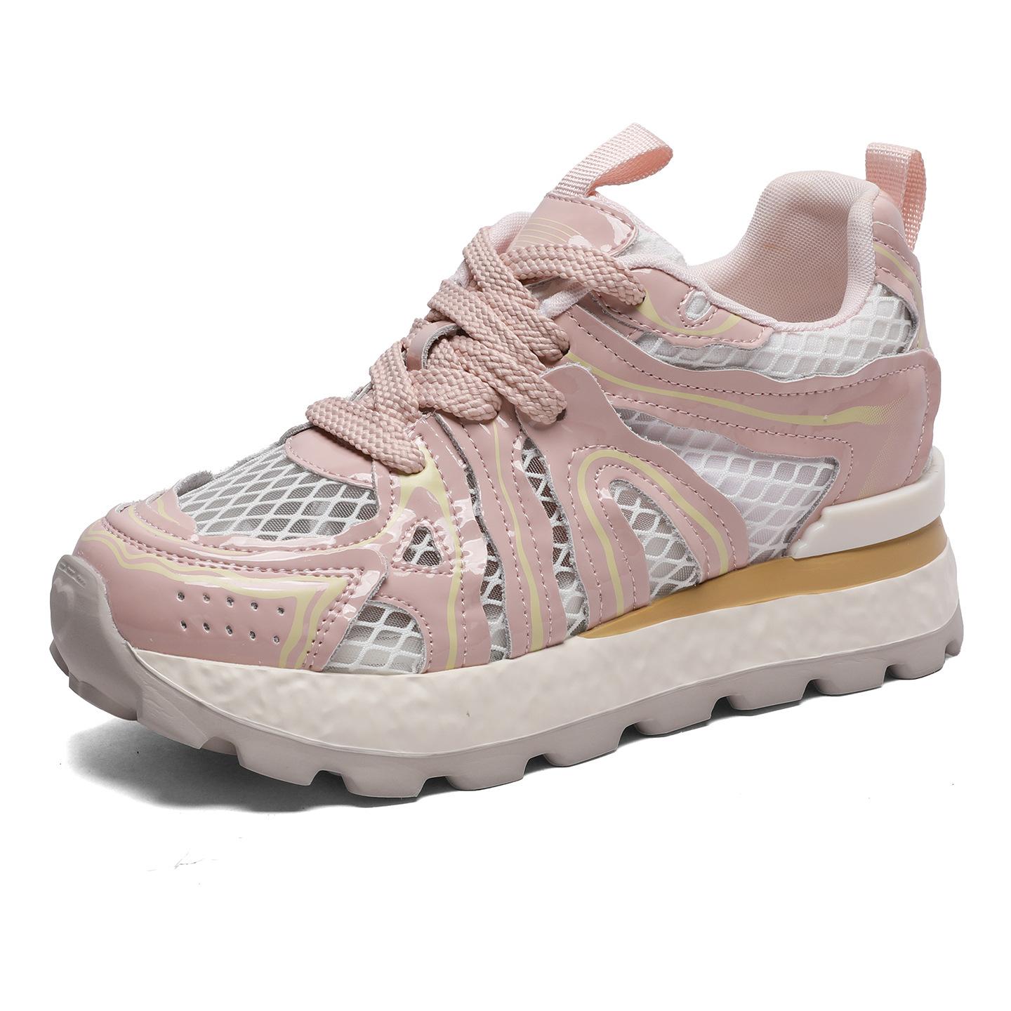 

8Cm height increase dad shoes women s 2025 autumn new mesh breathable lightweight casual shoes thick-soled Forrest Gump shoes children 39