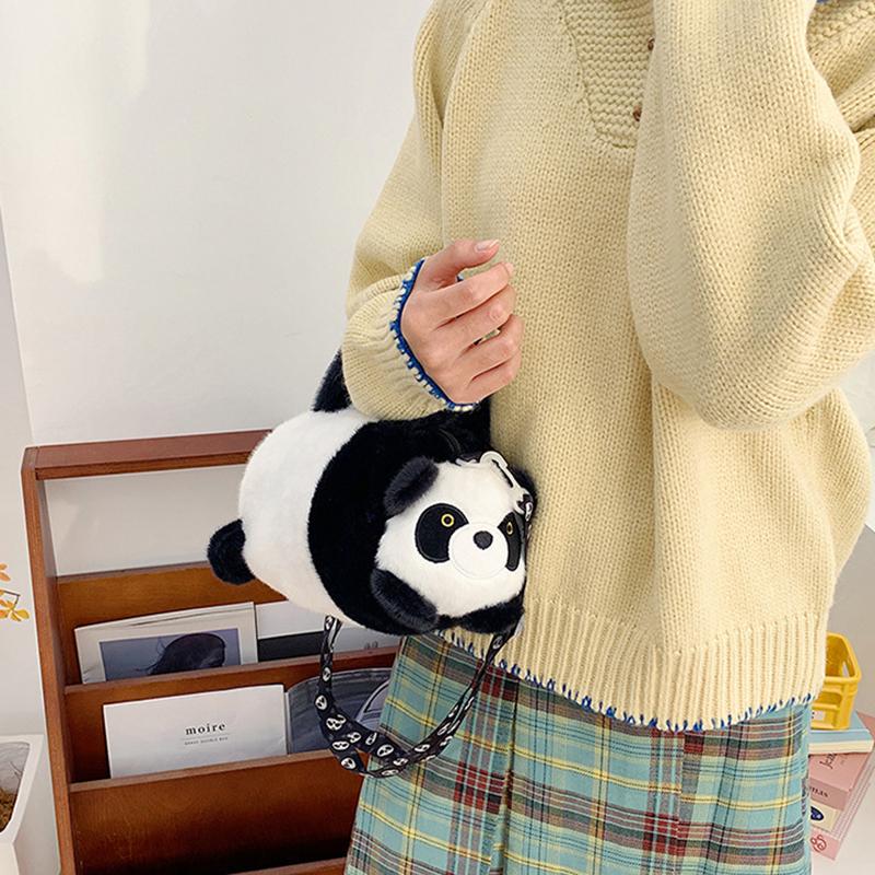 Capybara Crossbody Bag Cotton Cartoon Animal Bucket Bag Plush Bag Girl