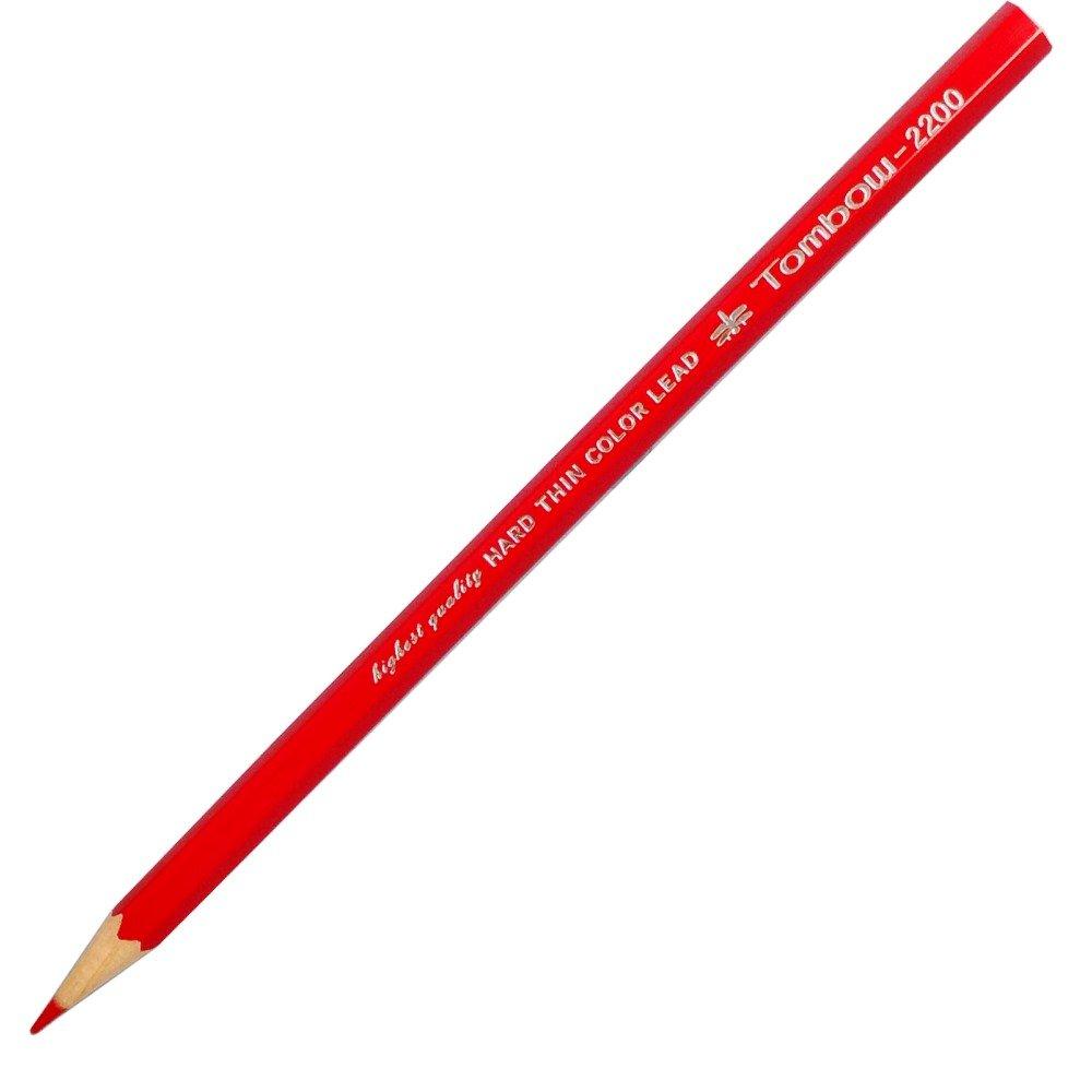 Tombow Colored Hard 1 Pencils, Red, Dozen, 2200-25