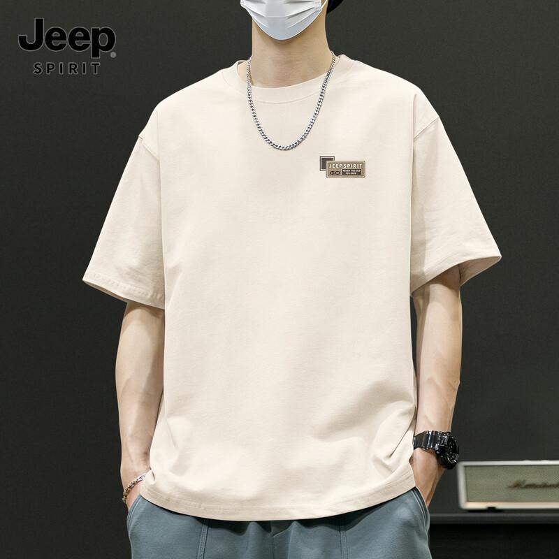 JEEP SPIRIT Men's Loose Fit Cotton Short Sleeve T-Shirt