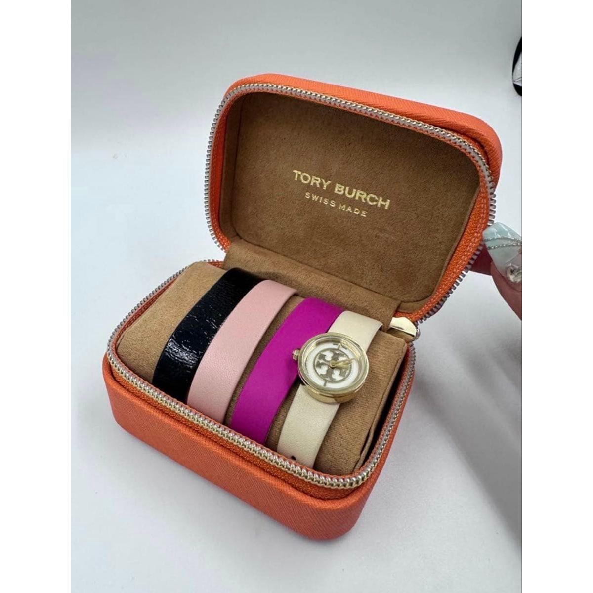 Used [Good condition, 4 colors of belt included] Tory Burch watch Swiss made change belt