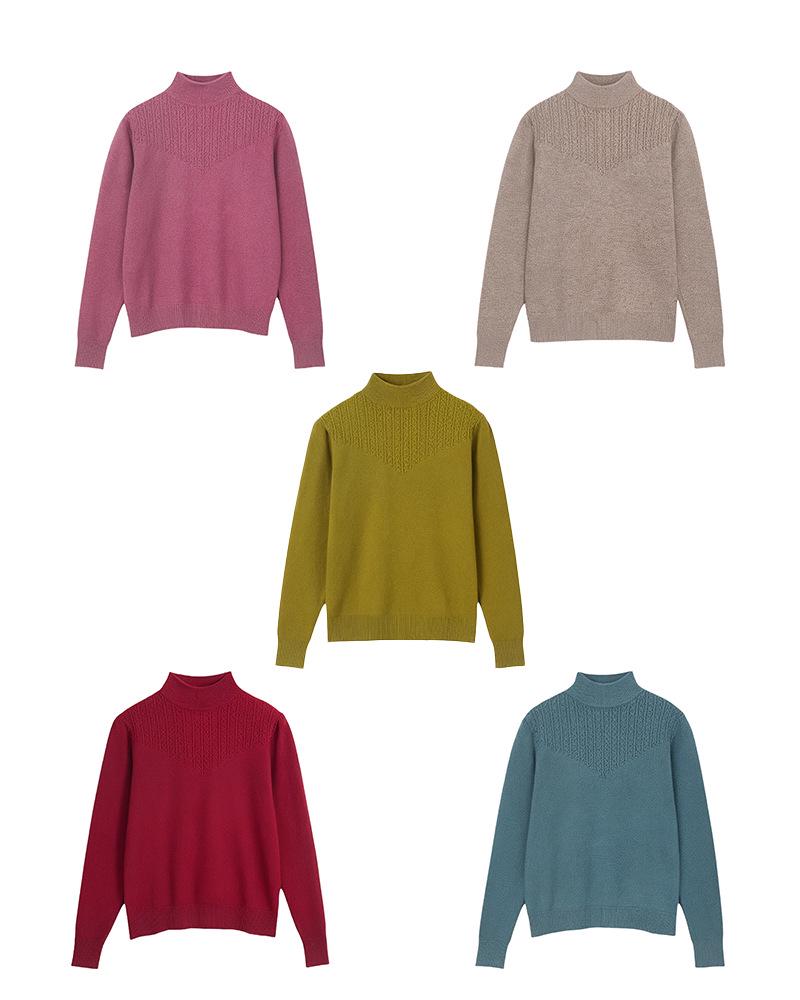 Mom's Round Neck Spring & Autumn Cardigan - One Size Fits All Knit Coat for Middle-aged & Elderly Women