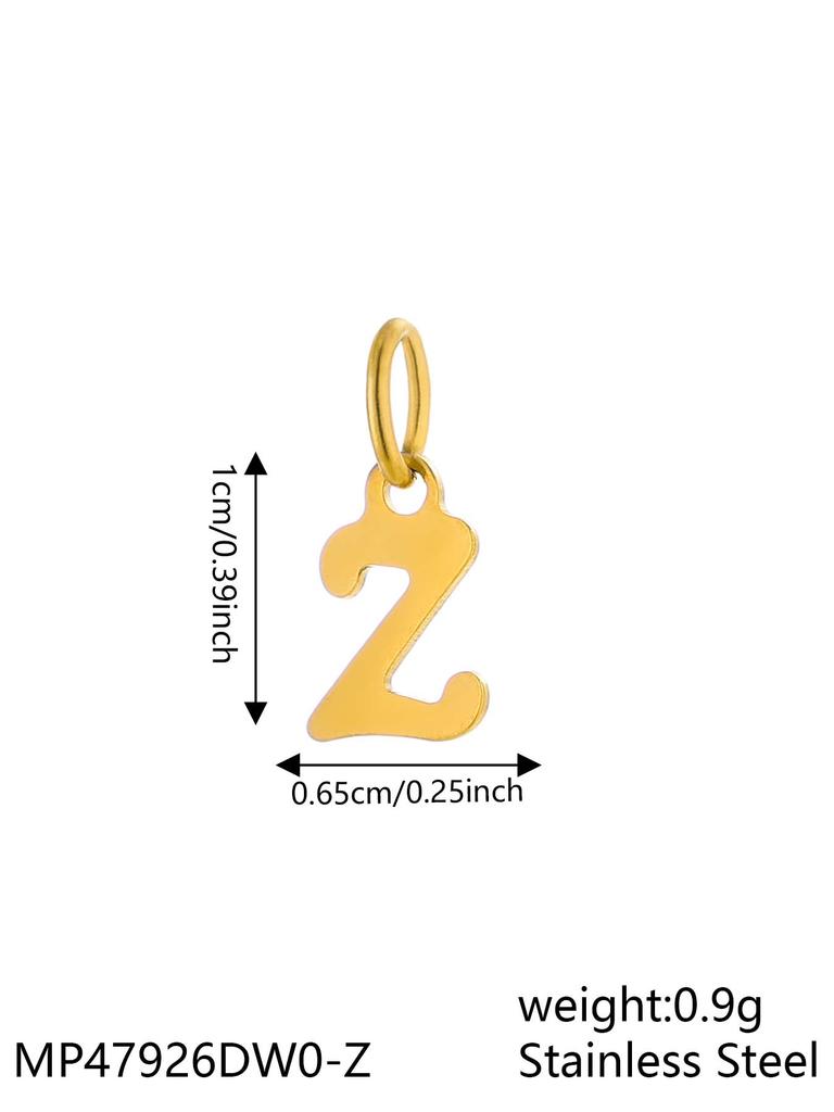 CARLIDANA INS New Fashion Initial Charm Stainless Steel 18K Gold Plated Letter Pendant Alphabet Necklace for DIY Jewelry