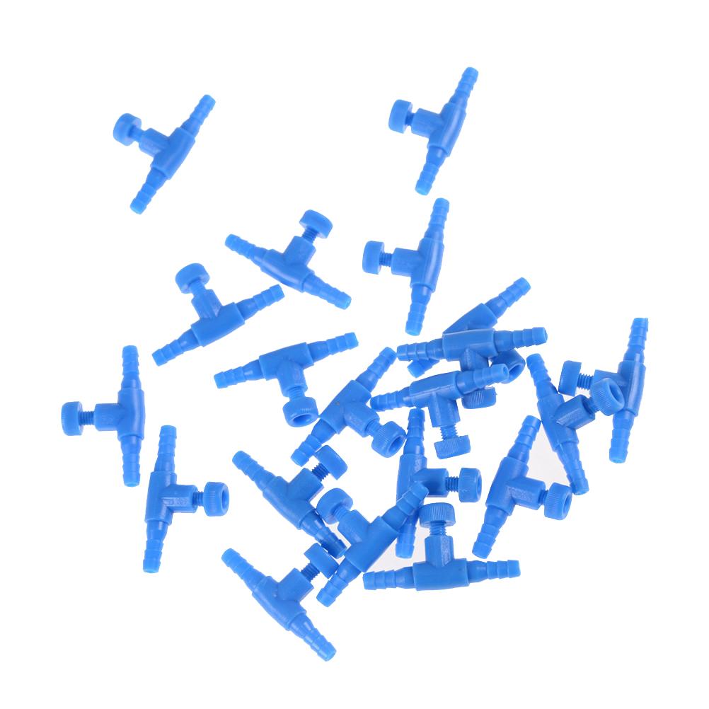 20pcs Aquarium Air Line Tubing Pipe Tube Adjustable Connector Pump Flow Control Valves Switch Tap for 4*6mm Hose Trachea