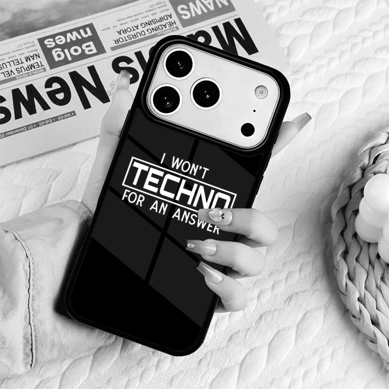 Techno Music Phone Case For IPhone 17 16e 15 14 13 12 11 Pro Max Air Mini Soft Protective Cover