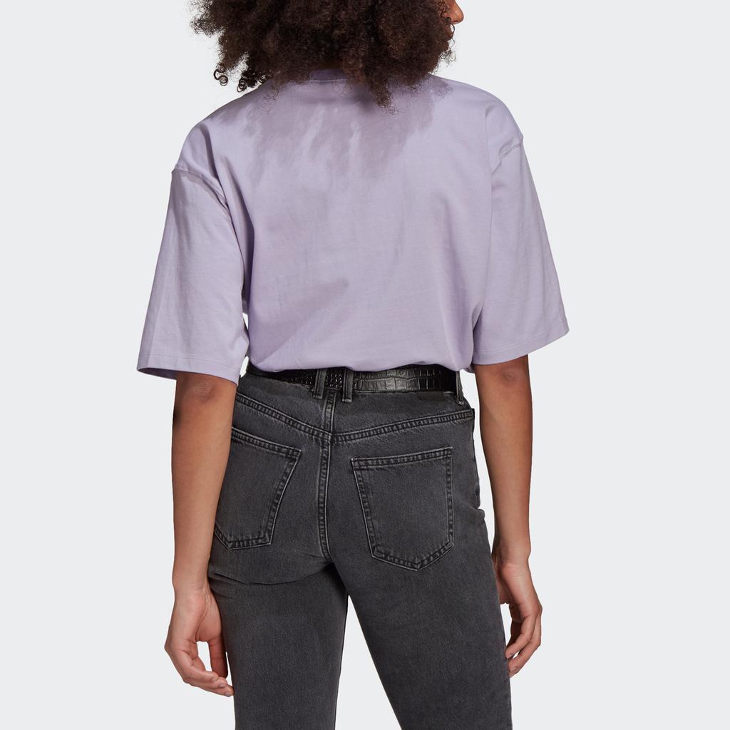Adidas Originals Drop Shoulder Sleeve T Shirt Women's Light Purple GN4782