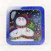 Christmas Iron Box With Skylight Tin Plate Box With Cookies Mousse Cake Packaging Christmas Square Small Iron Box