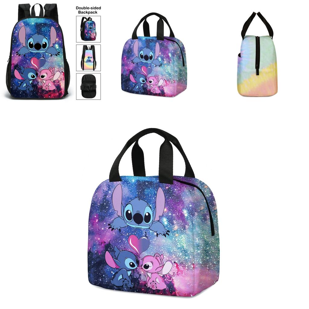 Lilo And Stitch Duplex Backpack Lightweight And Durable Schoolbag For Kids And Students