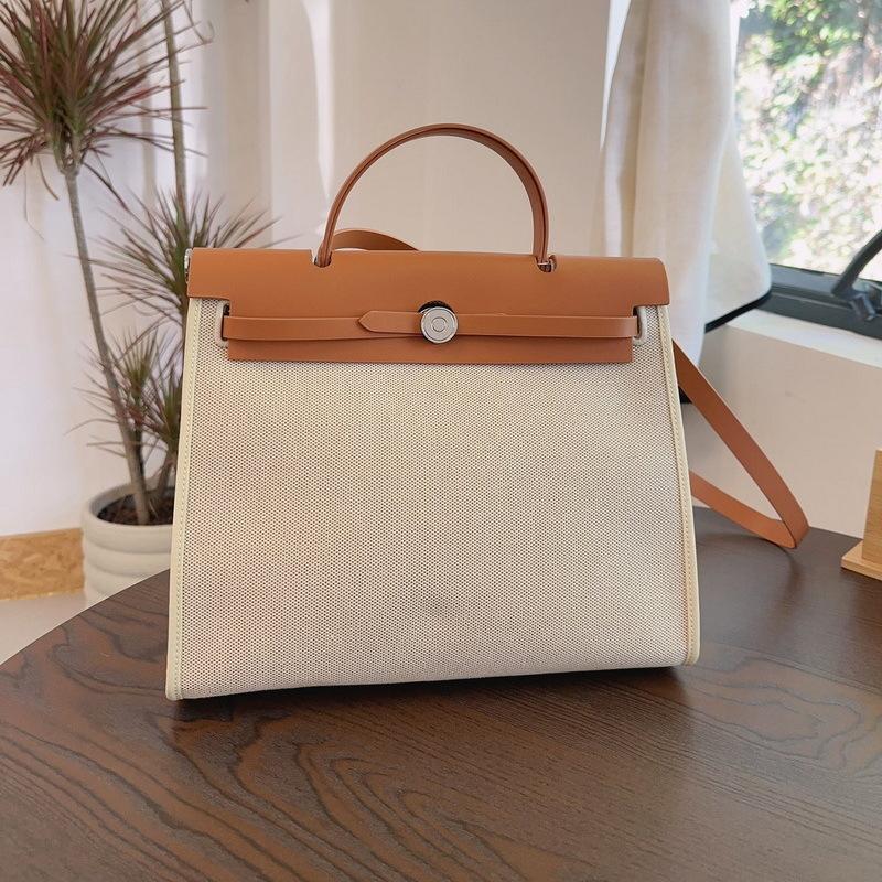 2026 / Nuova Collezione 2531 Pelle Con Tela E Borsa In Pelle Borsa A Mano Singola Spalla Borsa A Tracolla Vera Pelle Con Borsa In Stoffa