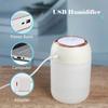 330mL Fargerig Mist Luftfukter Diffuser Bærbar 7-farger Nattlys Stille USB Luftfukter med 2