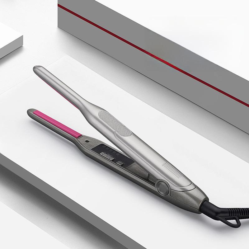 Narrow Panel Ceramic Hair Iron: 5-Speed Temperature Control for Curling & Straightening