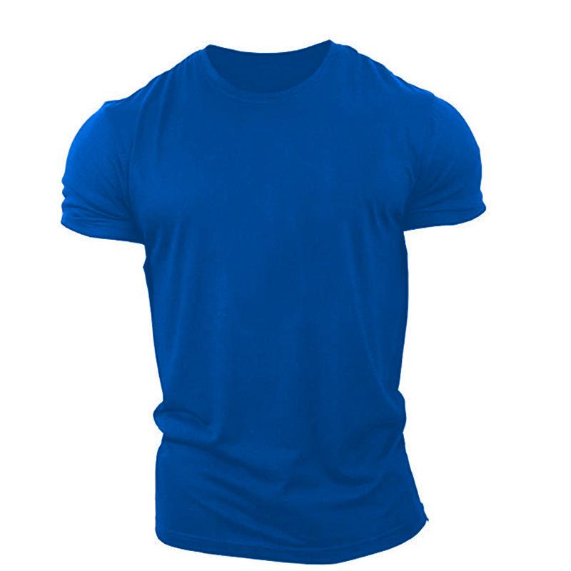 Summer Sports Loose Large Size Cotton Short Sleeve Men'S Training Running Muscle Simple Casual Fitness Short Sleeve T-Shirt