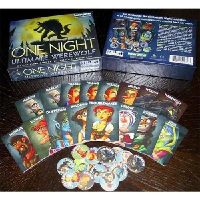 One Night Ultimate Werewolf Board Game Colorful Box High-quality Copper Paper Interactive Play