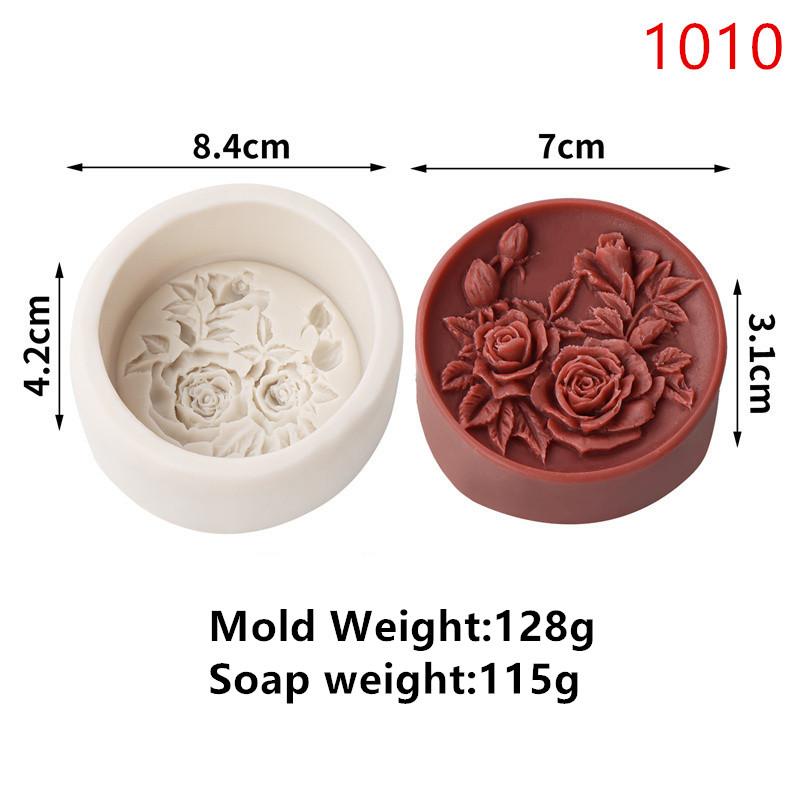 3D Peony Rose Silicone Soap Mold DIY Handmade Creative Flower Aromatherapy Plaster Resin Soap Making Supplies Kit Home Gifts