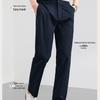 Jinjuan Men's Cotton Linen Blend Straight-Leg Trousers