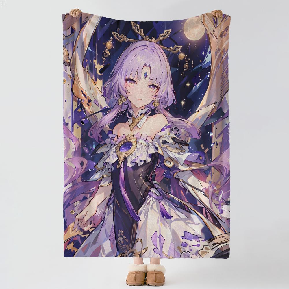 game H-Honkai Impact-T Throw Thick Comfort Flannel Quilt, Multi-scene Use Indoor Outdoor Daily Nap