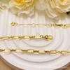French Light Luxury Copper Gold-Plated Mother And Child Collarbone Chain Interlocking Internet Celebrity Same Fashion Hollow Necklace