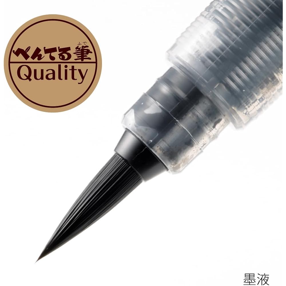 Pentel Brush Pen Pentel Brush Ink Liquid 10 Bottles XFP6L (10)