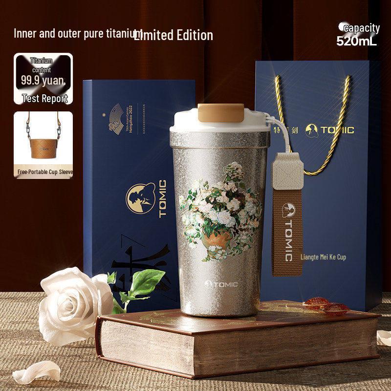 TOMIC Pure Titanium Insulated Coffee Cup