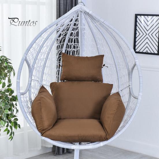 Egg Chair Cushion Swing Chair Cushion with Headrest Washable Hanging Basket Seat Cushion Replacement for Patio Garden Egg Chair