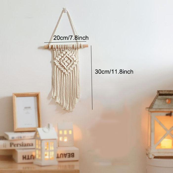 Nodic Cotton Woven Bohemian Wall Decoration Tapestry With Tassel Wall Accents Handmade Scandinavian Hanging Bedroom Home Decor