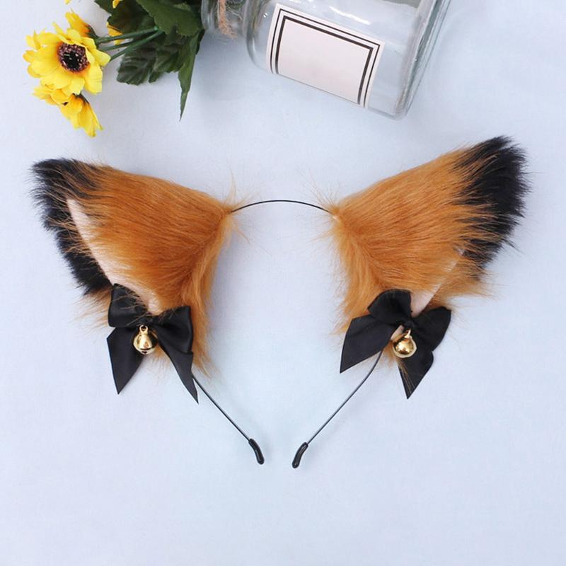 1PC Cat Ear Hair Hoop Women Hair Jewelry Hairpins Night Party Hair Accessories Cosplay Costume Headwear Head Rim Long Plush