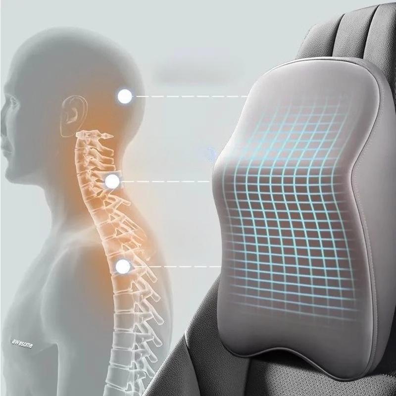 FOR Car TOYOTA FIT Neck Pillow Protection Lumbar Backrest Cushion Lumbar Cushion Car Headrest Cushion