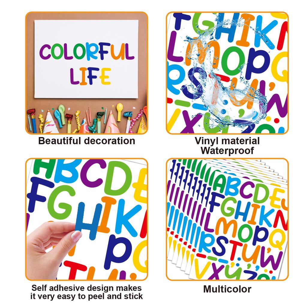 Naklejka Alfanumeryczna 2-calowa Winyl Wodoodporny Kreatywny Plakat Prezent Indeks Ręczny Numer Konta Naklejka