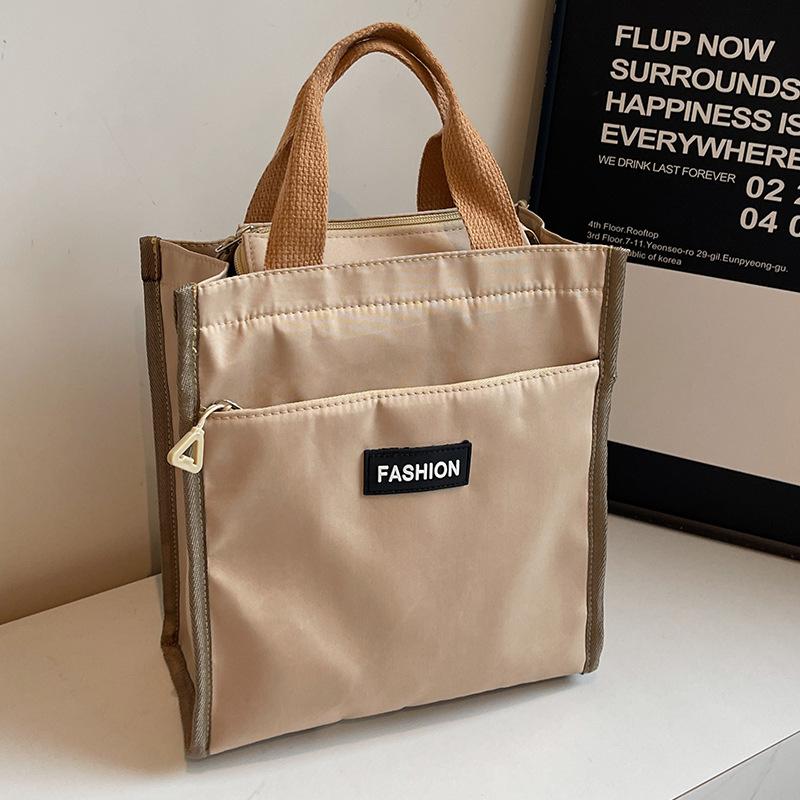 Textbook Handbag Casual Simple Canvas Bag Commuting Tote Bag Handbag Large Capacity File Bag