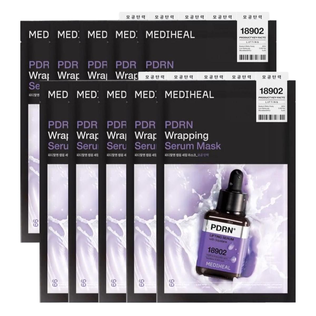 Mediheal PDRN Wrapping Serum Mask Firming Skincare 10 Sheets