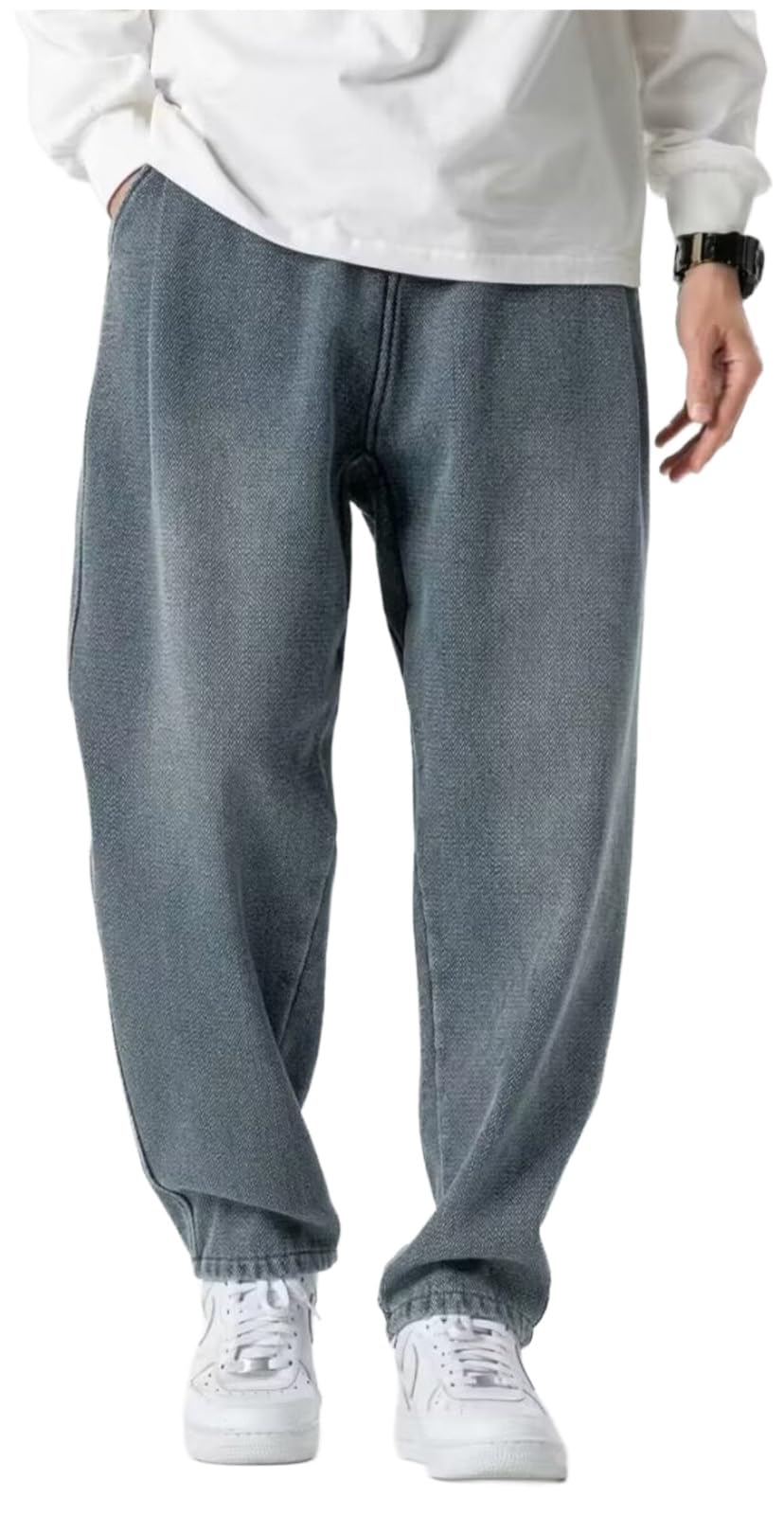 

Джинсовые брюки-джоггеры FloRise зауженные с эластичным поясом FL345 Мужские брюки, Талия, Темно-синий, 2XL,